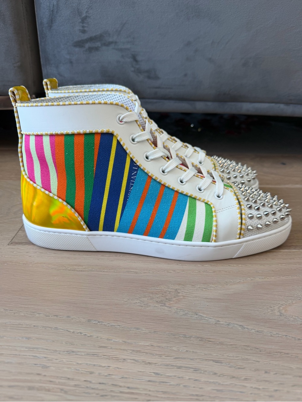 Christian louboutin Louis orlato spike multicolor high top sz 45.5 12.5